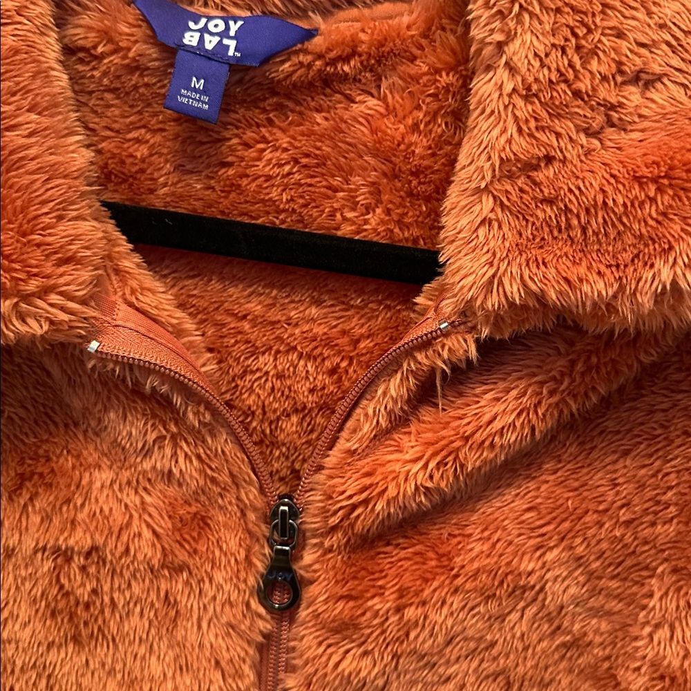 JoyLab Rust colored Teddy Jacket Size Medium - Picture 2 of 3